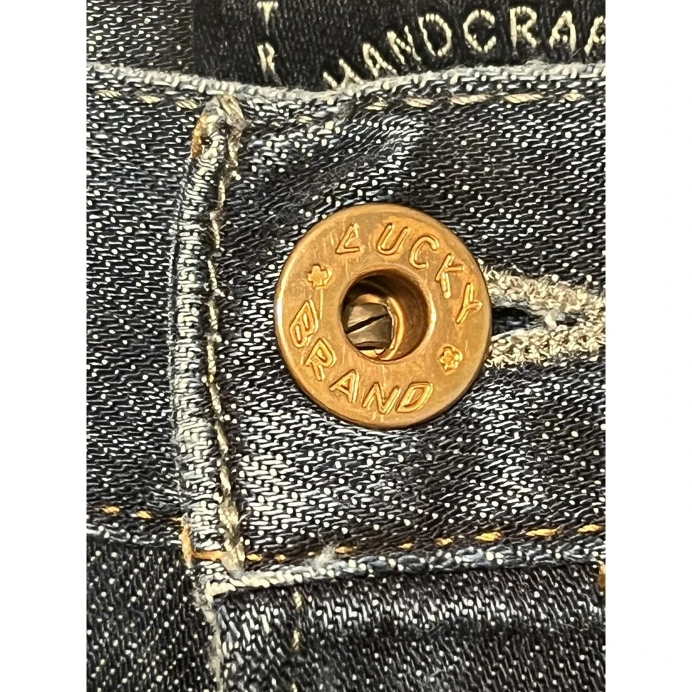 Lucky Brand Vintage Mens Blue Denim Straight Fit Dark Wash Casual Pants 40x30